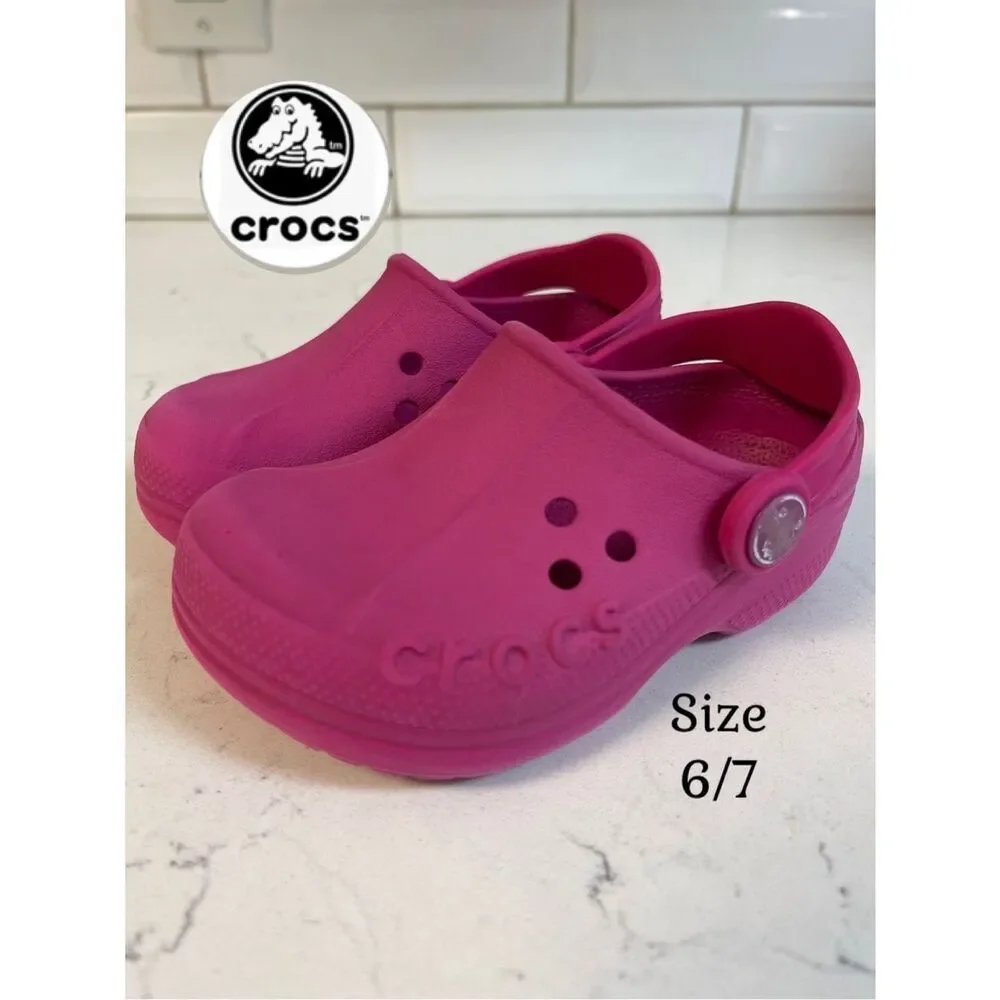 Crocs Baya Old Style Kids Clogs Pink Size 6/7
